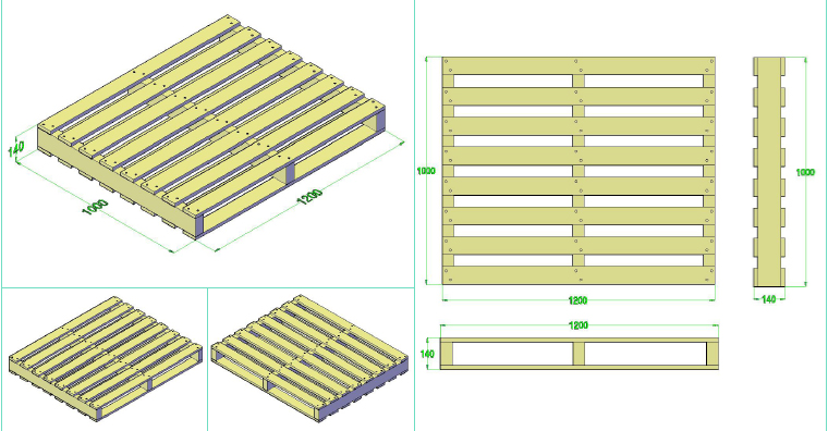 Thông tin về Pallet gỗ đố 2 mặt 2 chiều nâng